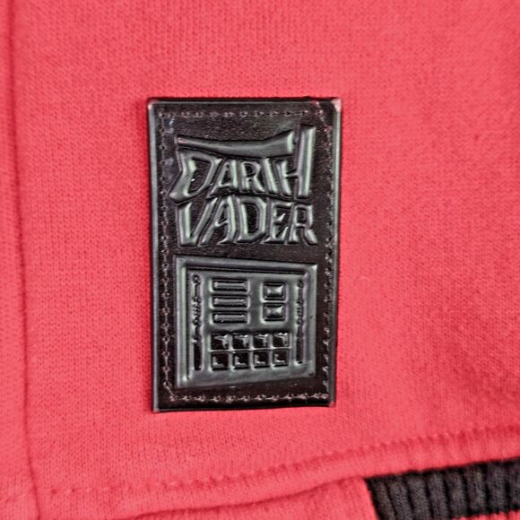 Star Wars Darth Vader Varsity Jacket Boys 7 8 Red Black Disney Graphic Fleece - Picture 4 of 15